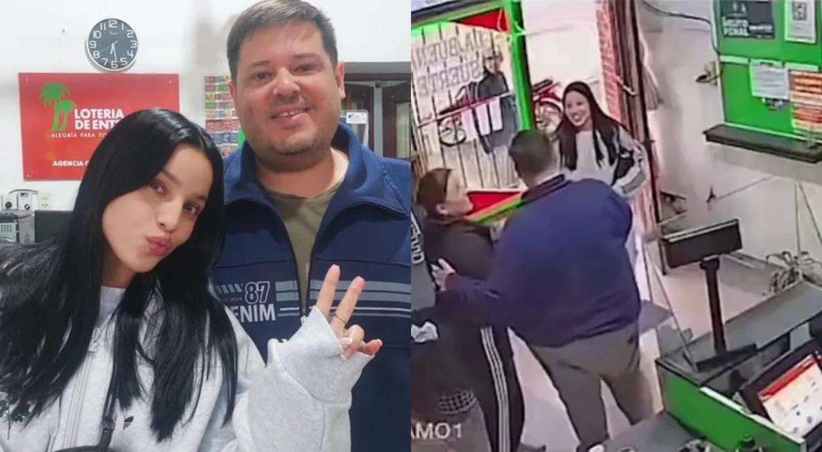 El video viral de Emilia Mernes en una agencia de lotería durante su regreso a Nogoya, su ciudad natal