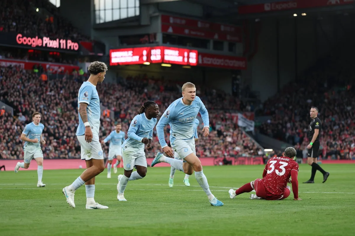 Police officer seriously injured as 10 arrested at tense Liverpool v Manchester City clash