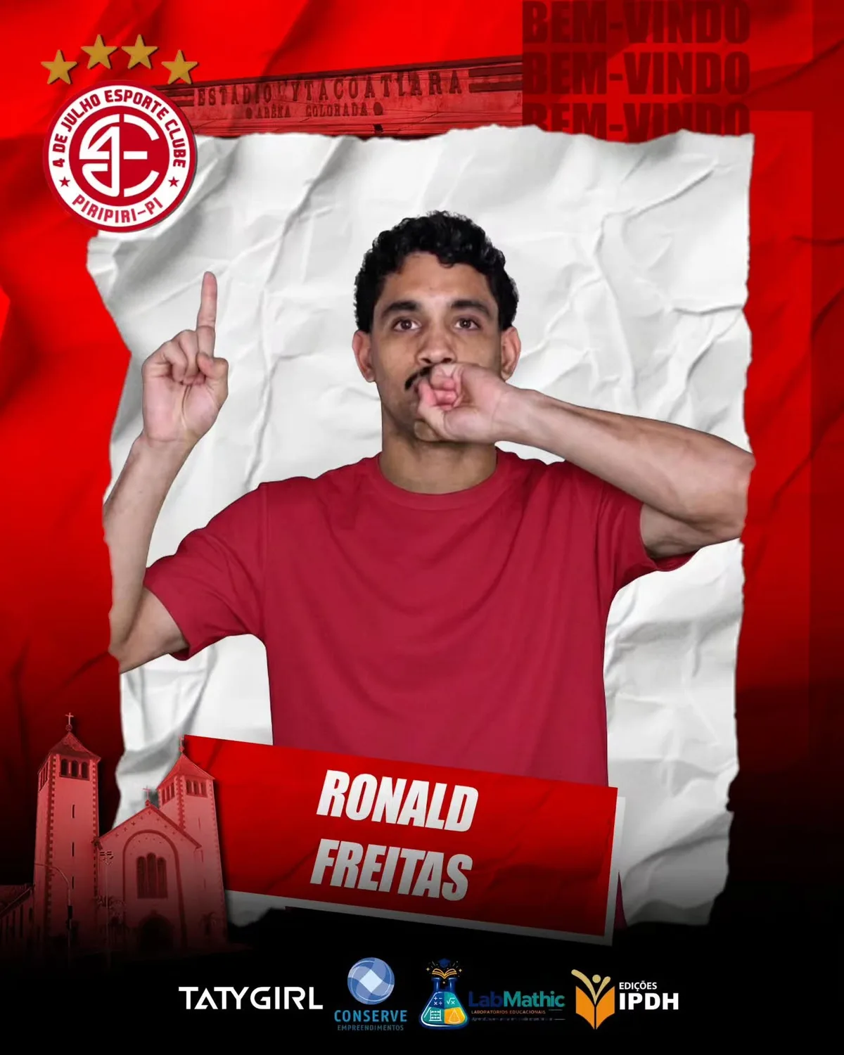 4 de Julho anuncia lateral Ronald Freitas, ex-Teresina e Crateús, para o Piauiense Série B 2026