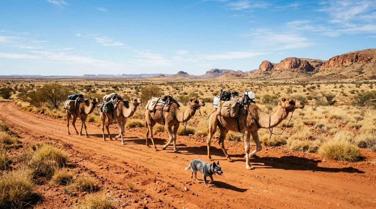 A mulher destemida que caminhou 2.700 quilômetros pelo deserto da Austrália acompanhada apenas por 4 camelos e um cachorro