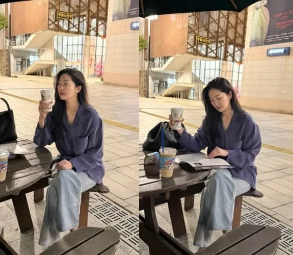 전진이 천 장씩 찍어준다더니..♥류이서, 인생샷 건졌다 “완전 어른 여자”
