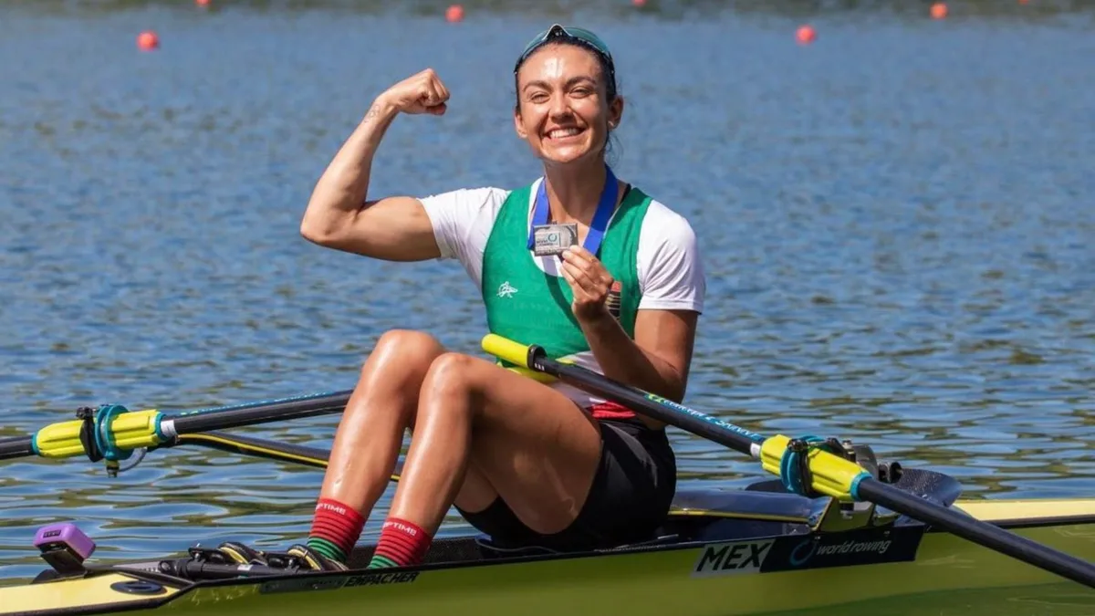 Kenia Lechuga habla en su regreso a México tras conseguir el campeonato mundial en remo