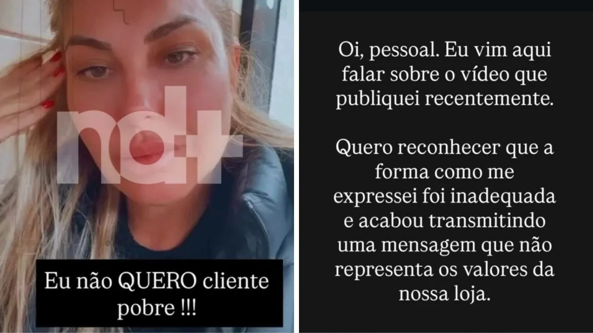 ‘Palavras que não deveria ter usado’: Empresária de SC pede desculpas após divulgar vídeos afirmando que ‘não queria clientes pobres’