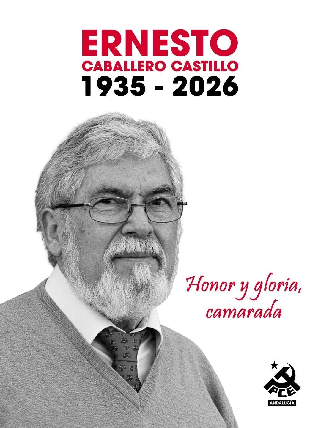 Muere Ernesto Caballero, histórico dirigente del PCE y excoordinador de IU-CA en Córdoba