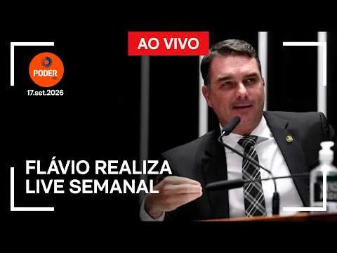 Ao vivo: Flávio Bolsonaro realiza live semanal