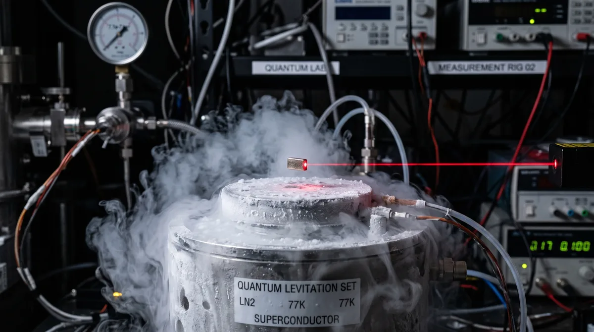Um ímã do tamanho de um grão ficou flutuando no frio extremo: cientistas esperaram um empurrão da matéria escura