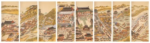 전국민화공모전 대상 김길숙 작가 '평양감사 도과급제자 환영도'