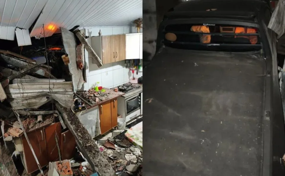 Motorista com sinais de embriaguez perde controle do veículo, cai de ribanceira e invade casa em Ponta Grossa
