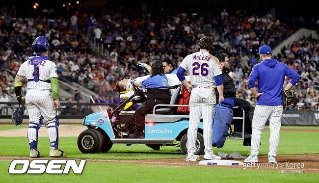 "뇌진탕과 유사" KBO 역수출 타자 충격 부상, 머리 맞고 들것에 실려 병원행…천만다행 "최악의 상황은 피했다"