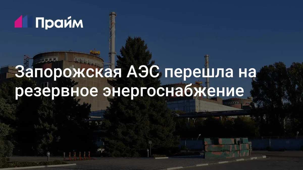 Запорожская АЭС перешла на резервное энергоснабжение