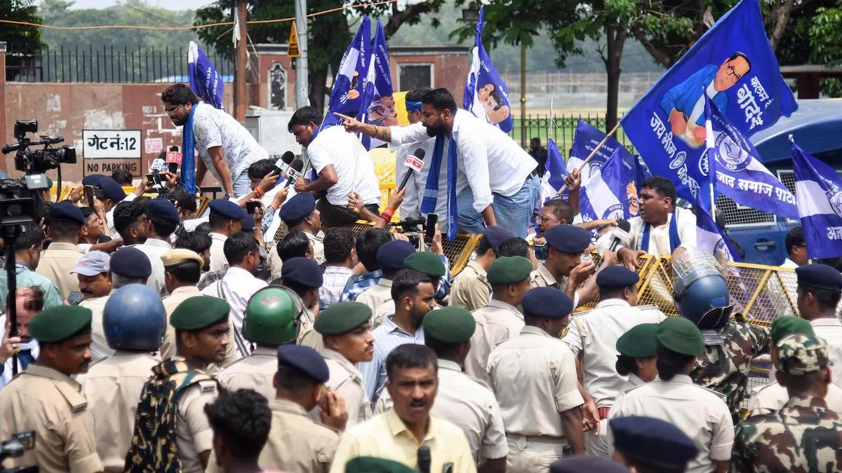 Bhim Army activists clash with police in Patna during protest over job exam irregularities