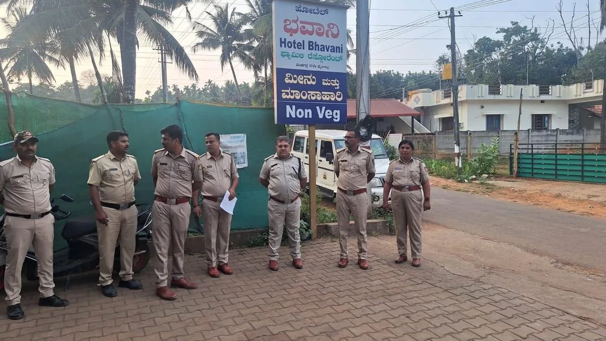 Liquor being consumed illegally in hotels on Shivamogga–Tirthahalli Road