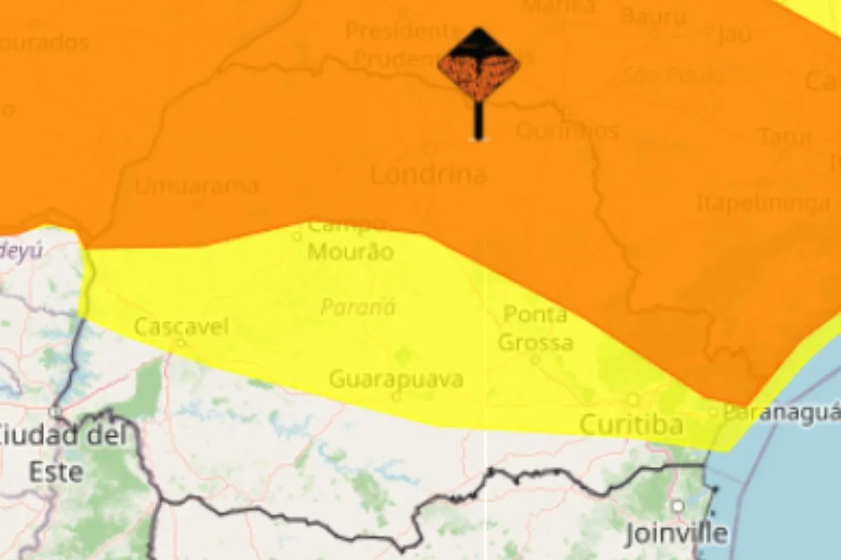 Paraná recebe dois alertas de tempestade para 318 cidades; veja a lista e a previsão do tempo