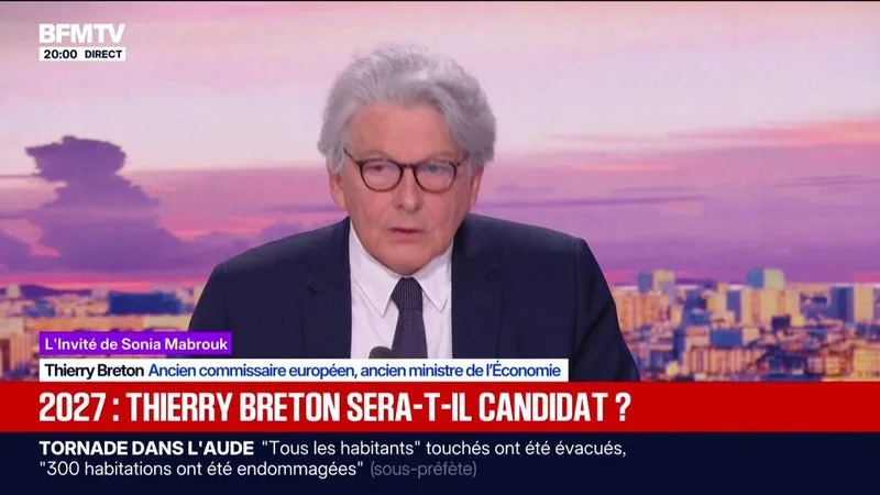 Présidentielle 2027: "Il va se passer beaucoup de choses, beaucoup de surprises", déclare Thierry Breton, ancien ministre de l'Économie
