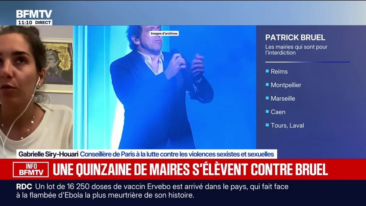 Affaire Patrick Bruel: "C'est une question politique et pas seulement une question juridique", estime la conseillère de Paris à la lutte contre les VSS sur l'opposition de la venue du chanteur dans certaines villes