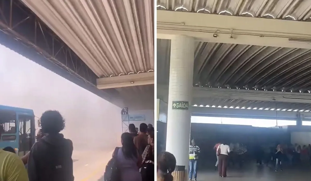 Fogo em pastelaria assusta passageiros no Terminal de Laranjeiras