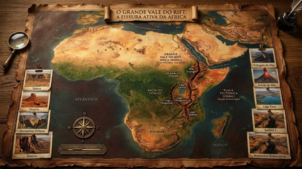 África está se separando e pode formar um novo oceano, aponta estudo sobre o Rift de Turkana