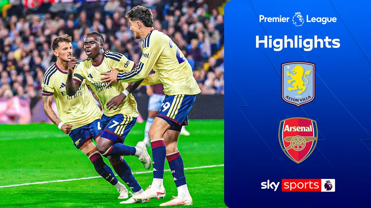 Saka goal leads Arsenal to victory at Villa Park