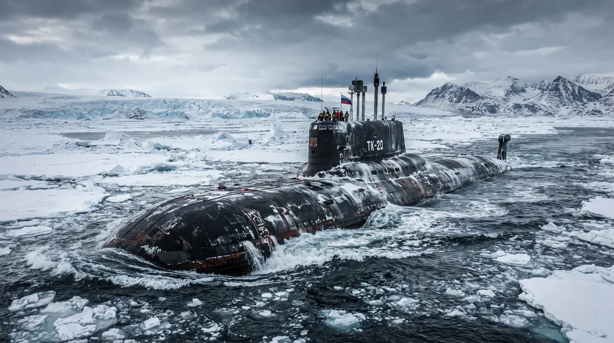 Projetado na Guerra Fria com 175 metros de comprimento e 48 mil toneladas de deslocamento, é o maior submarino já construído e abriga até piscina e sauna a bordo