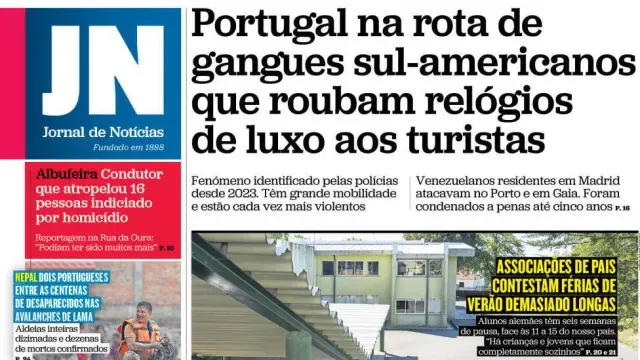 Hoje é notícia: Portugal na rota de gangues; Contribuinte? Mais 3.063€