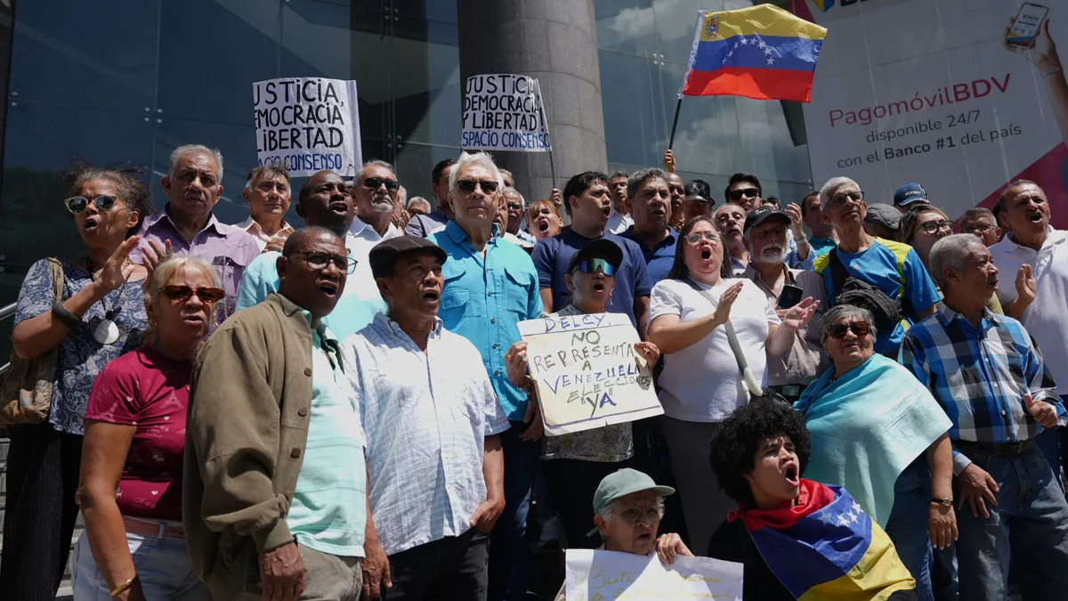 FOTOS | «No nos representa»: Protesta en Caracas contra participación de Delcy Rodríguez en la ONU #22Sep