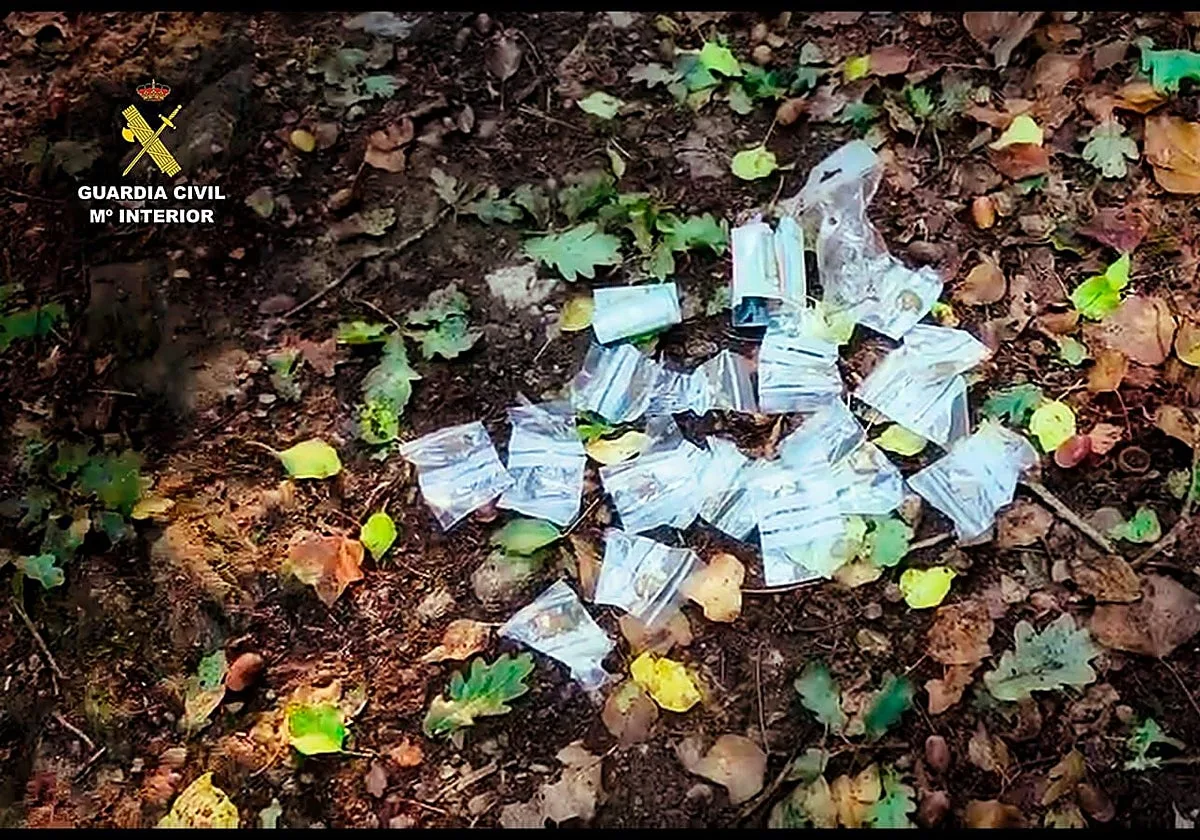 Escondía el hachís en varios zulos del monte y lo vendía en un paseo de Ordes