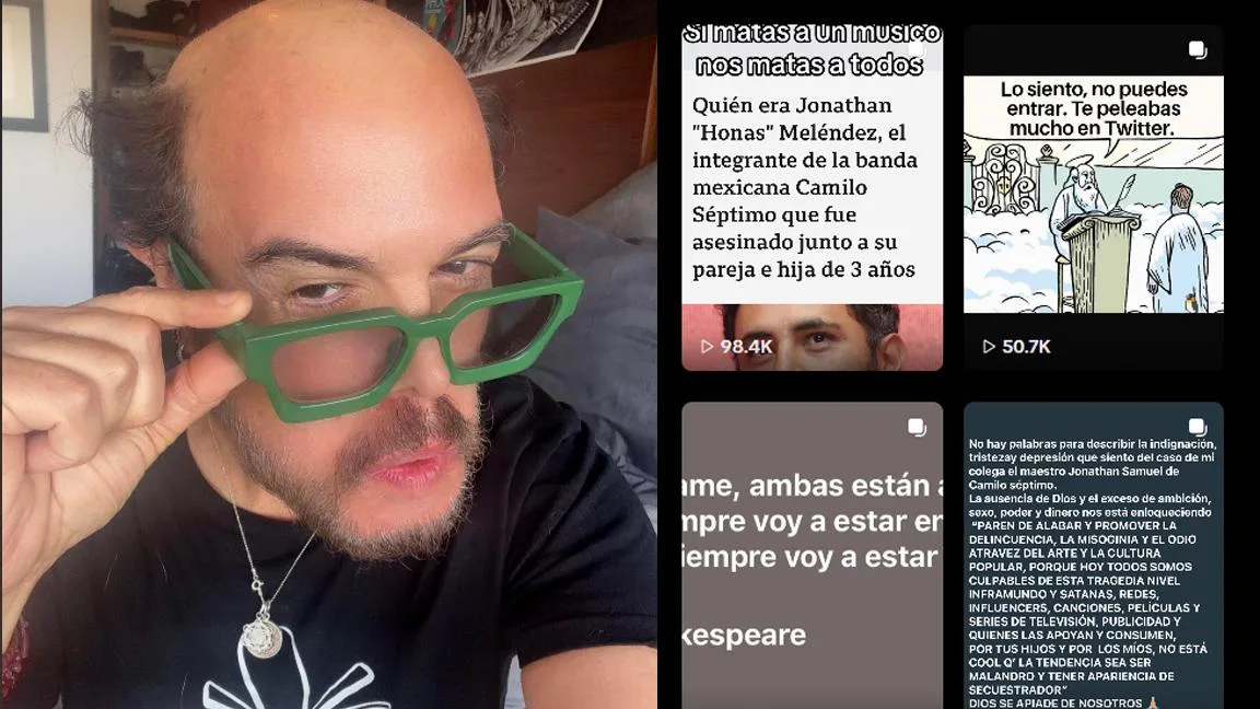 Aleks Syntek se quitó el peluquín y publica mensajes preocupantes tras declararse loco