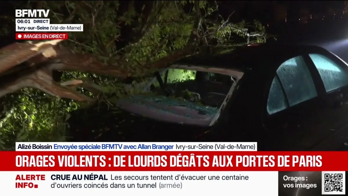 Orages: de lourd dégâts en Île-de-France