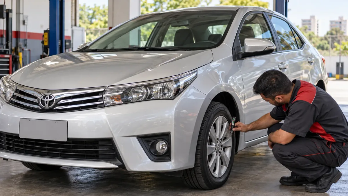 Toyota Corolla XEi 2016 por cerca de R$ 87 mil: quanto custa trocar pneus, alinhar a direção e revisar os freios do sedã 2.0 automático para viagens em família