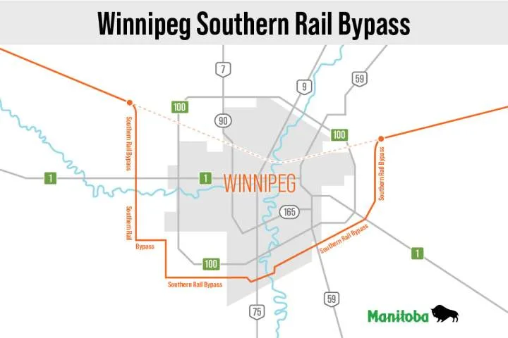 Winnipeg rail-relocation route proposed for south of perimeter