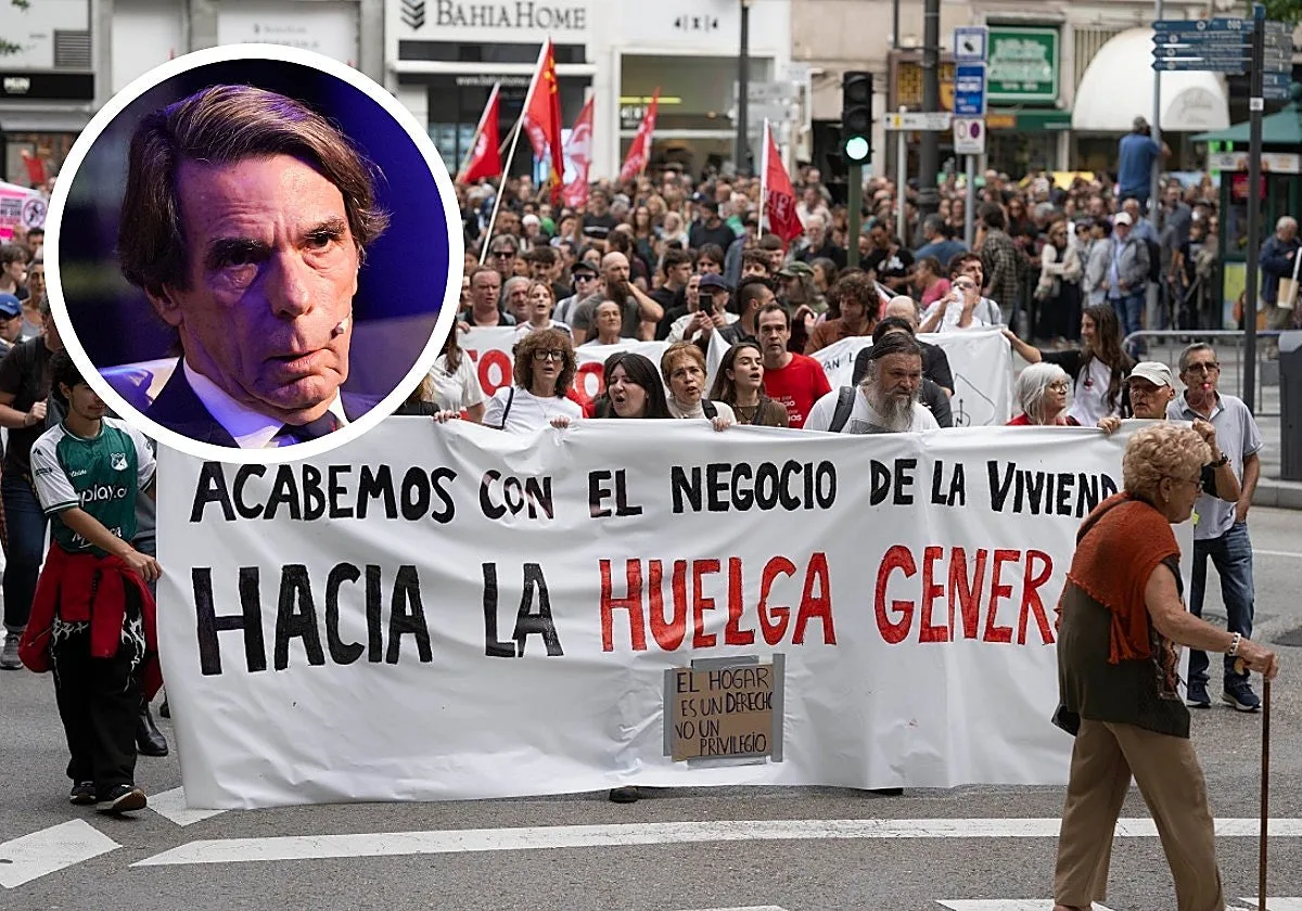 José María Aznar, claro sobre la huelga general por la vivienda: «Es contra la oposición. Lo que nos faltaba por ver en España»