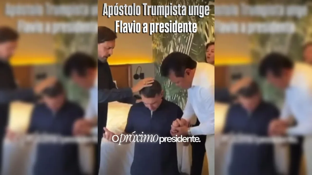 VÍDEO: Pastor de Honduras, ligado a Trump, “unge” Flávio Bolsonaro “presidente do Brasil”