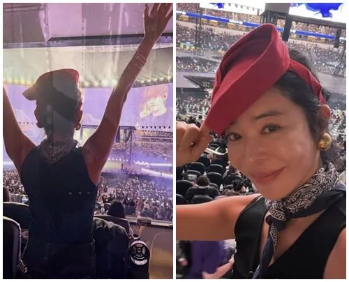 ‘폐암 극복’ 후..이혜영, BTS아미였어? 두 팔 번쩍 ‘콘서트’ 인증