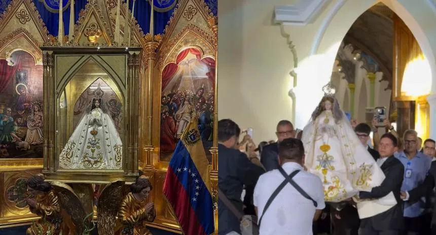 EN VIDEO: Feligreses se congregaron en la tradicional bajada de la Virgen del Valle