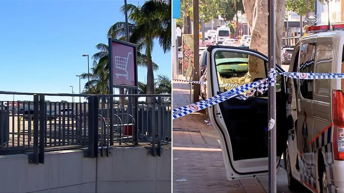 Man and police officer injured after six-metre fall during foot chase at Browns Plains shopping centre