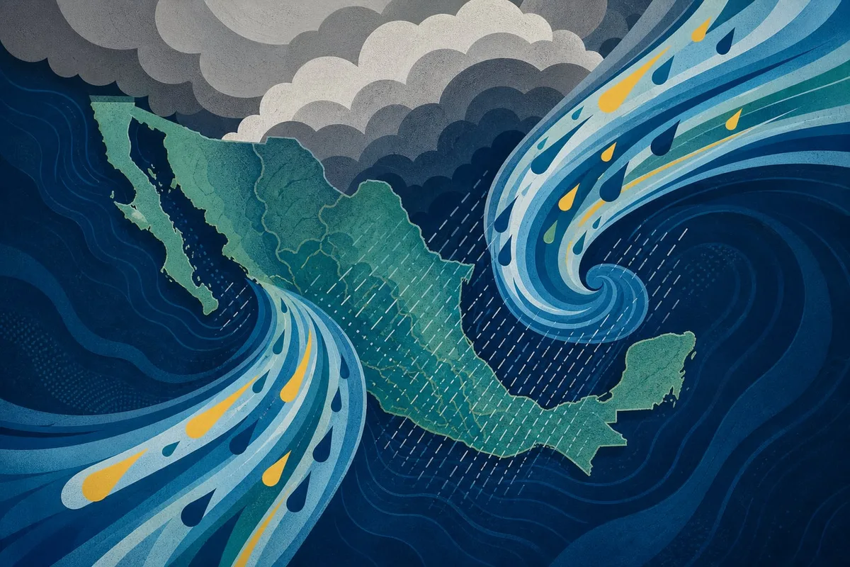 Ondas tropicales 30 y 31 azotarán México con lluvias muy fuertes hoy lunes 24 de agosto: lista de estados afectados