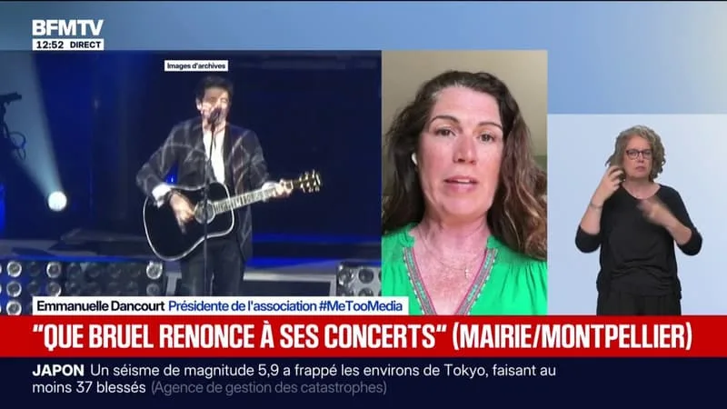 Annulation des concerts de Patrick Bruel: "C'est un vrai soulagement de voir arriver 15 maires plus lucides", explique la présidente de l'association #MeTooMedia