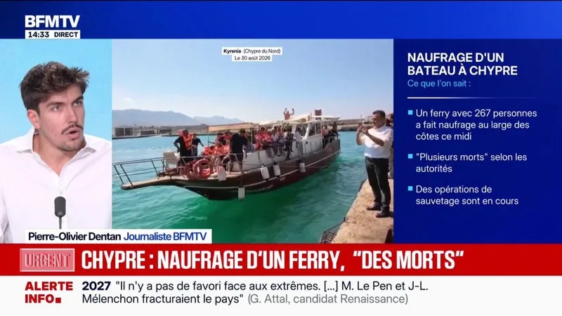 Un ferry avec 267 personnes à bord fait naufrage au large des côtes de Chypre du Nord, "des morts" recensés