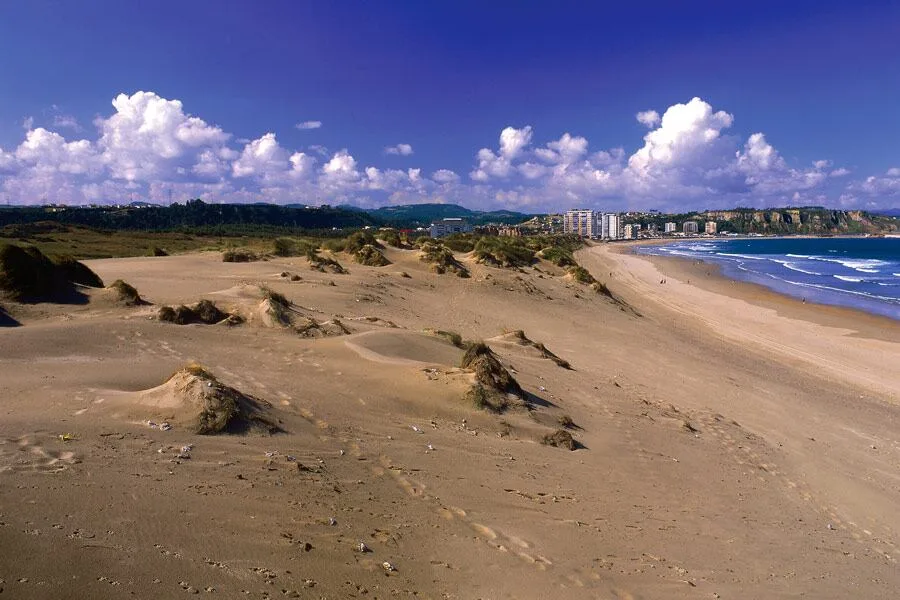 Una de las playas más sorprendentes de Asturias: combina vegetación con arena fina, fue declarada Monumento Natural y está rodeada de dunas
