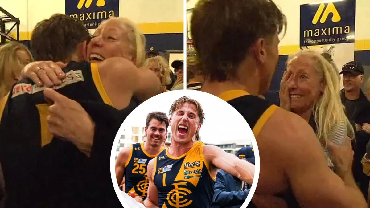 WAFL 2026: Zac Mainwaring and mother Rani share emotional embrace after Claremont’s preliminary final win