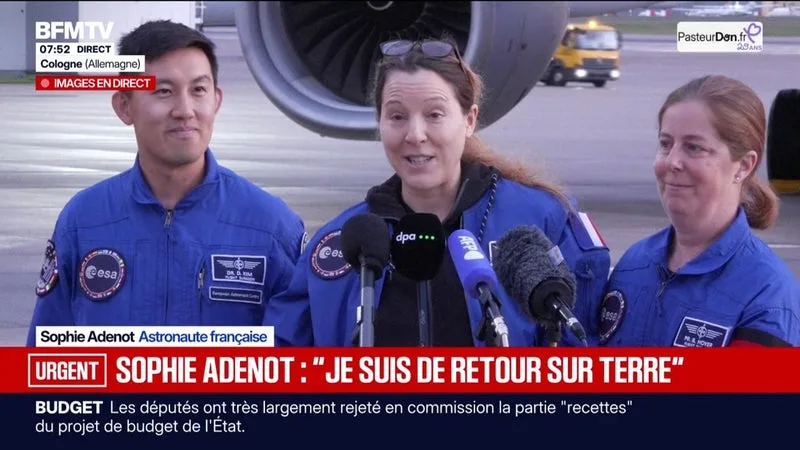 "Je suis de retour": les premiers mots de l'astronaute française Sophie Adenot