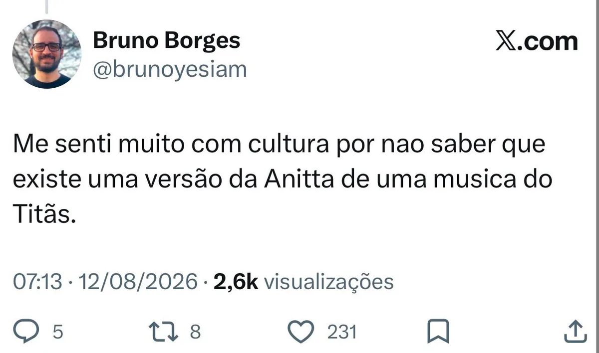 Um jovem pode não conhecer 'Bichos Escrotos' dos Titãs? Cover de Anitta gerou debate na internet