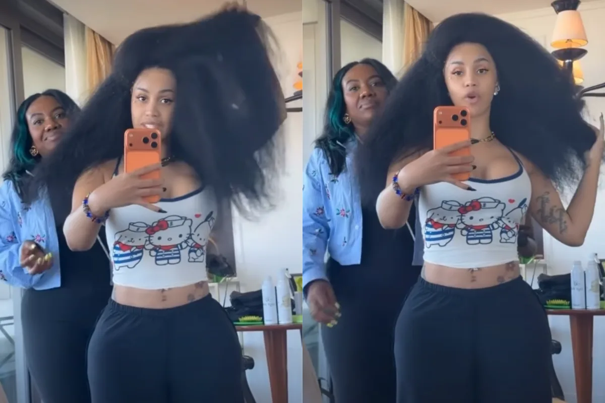 Vídeo: Cardi B surpreende ao mostrar cabelo natural após tirar tranças