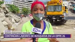 Continúan las labores de búsqueda en la Oppe26 en La Guaira