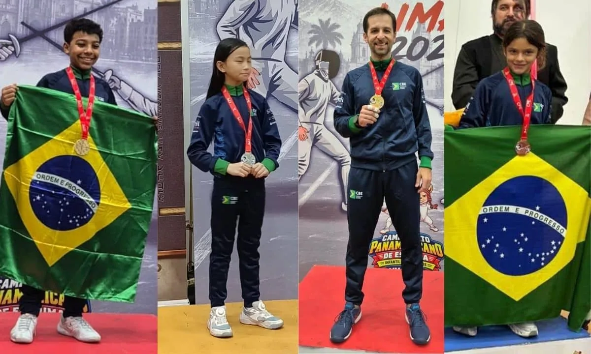 Brasil abre Pan-Americano infantil e veterano de esgrima com quatro medalhas