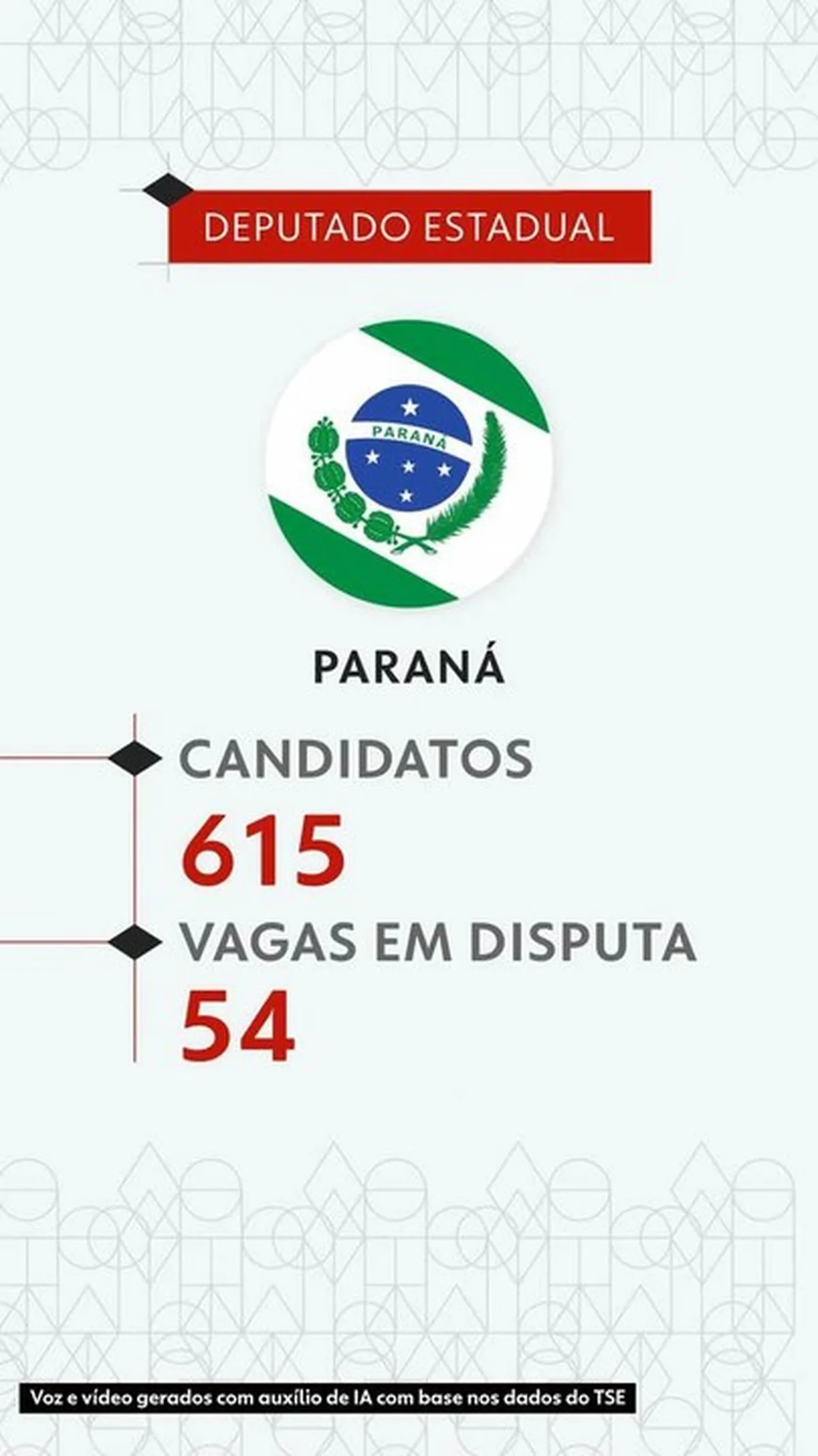 Eleições 2026: veja todos os candidatos a deputado estadual no Paraná — de A a J