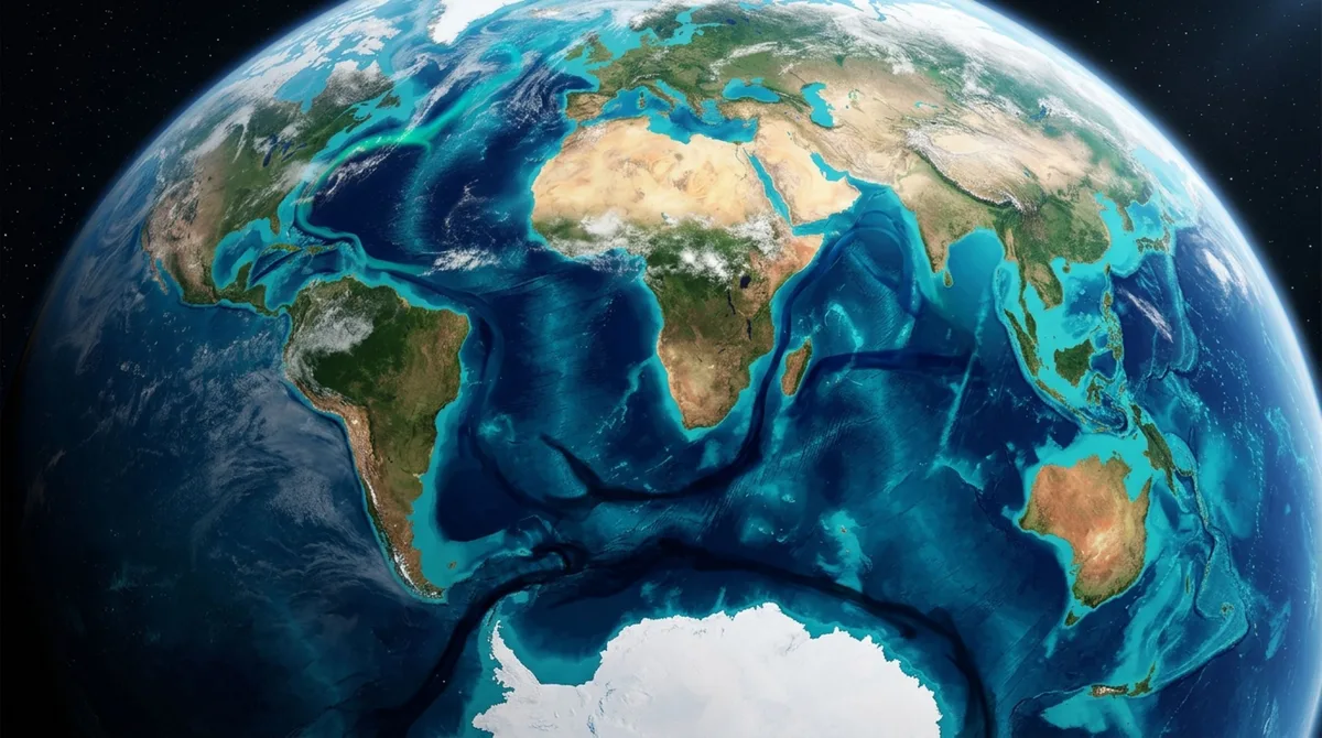 Uma porção de água pode levar cerca de 1.000 anos para completar esta viagem pelo planeta, descendo ao fundo do oceano e retornando à superfície muito longe de onde começou