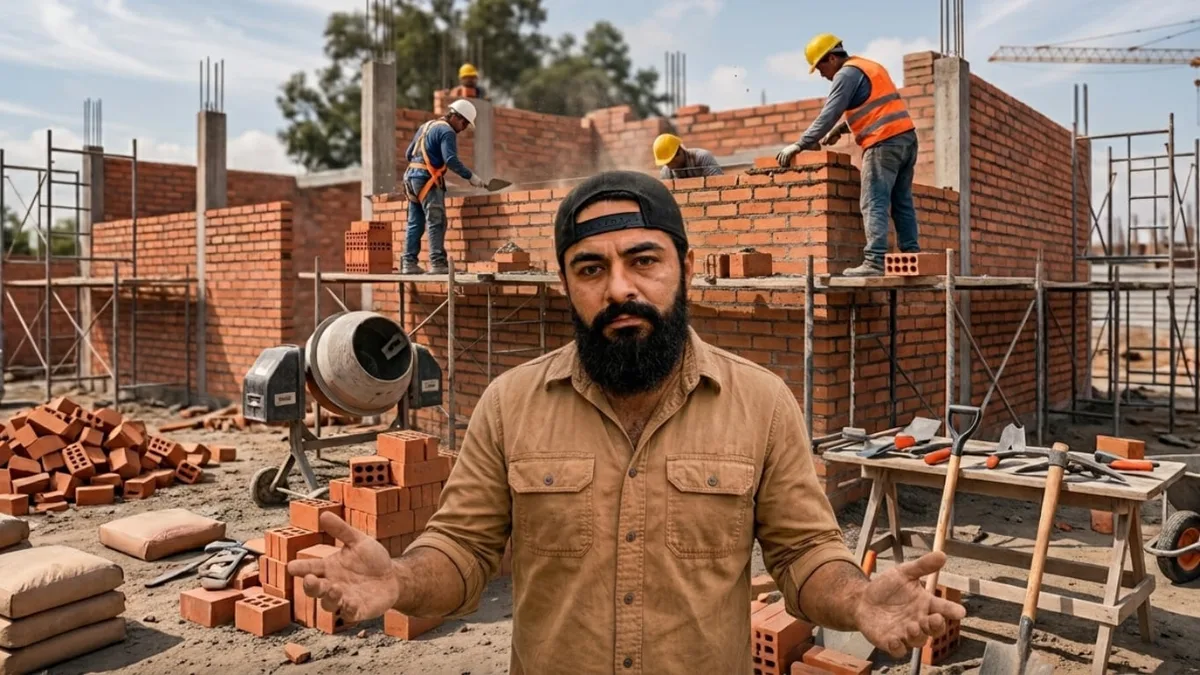 Mike, albañil, sobre los 8 errores al construir una casa: “Si el ladrillo está seco, chupa todas las propiedades de la mezcla”