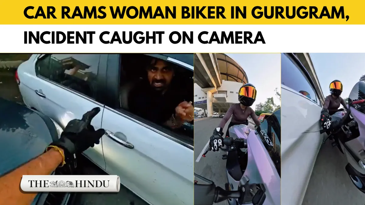 Gurugram hit-and-run: Woman biker thrown off motorcycle after car rams her