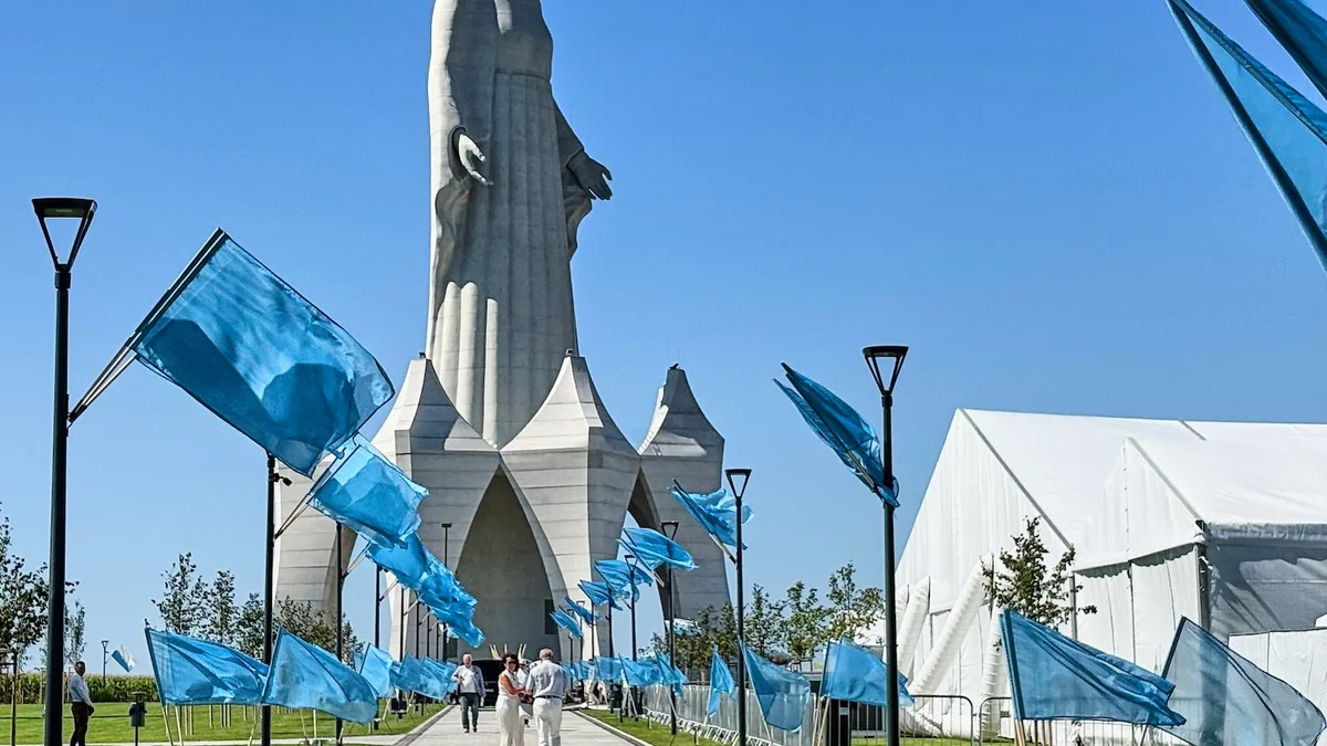 Europe's tallest statue of the Virgin Mary is inaugurated in a small Polish village